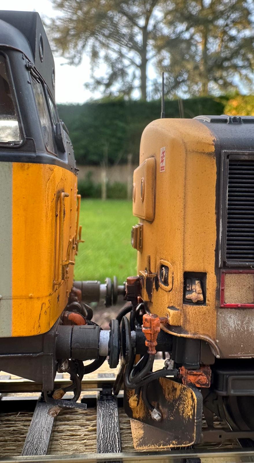 O Gauge Heljan class 31 and 37 nose ends. Detailed and weathered by @MrRailway.com