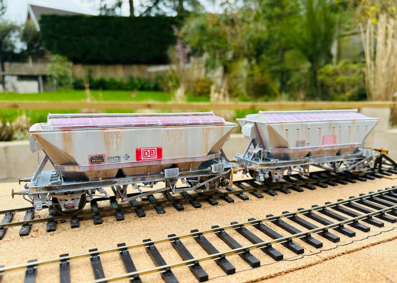 O gauge Kernow Model Centre/Dapol DB CDA Wagons. Detailed and weathered by @MrRailway.com